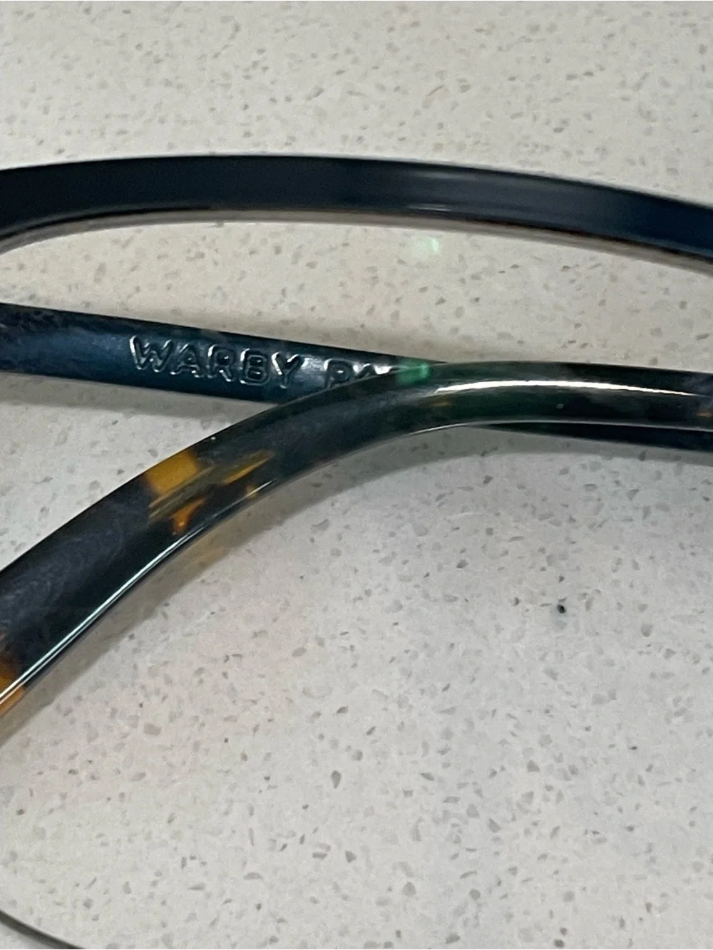 Warby Parker “James”Black Prescription Glasses with Embossed Logo